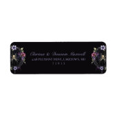 Gothic Lila Floral Spidernetz Rücksendeadresse (Vorne)