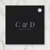 Gothic Lila Floral Spiderweb Vielen Dank Geschenkanhänger (Rückseite)