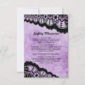 Gothic Lila Grunge Black Lace Sicherheitsmaßnahmen (Vorderseite)