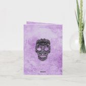 Gothic Lila Grunge Black Lace Wedding Dankeskarte (Rückseite)