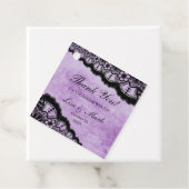 Gothic Lila Grunge Black Lace Wedding Geschenkanhänger (Beispiel)