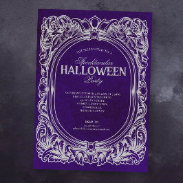 Gothic Lila Halloween-Party Einladung
