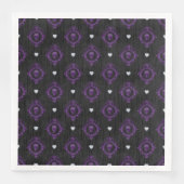GOTHIC LILA HALLOWEEN SKULLS SERVIETTE (Vorderseite)