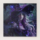 Gothic Lila Hexe Puzzle (Vertikal)
