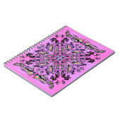 Gothic Lila Mandala Notebook Notizblock (Linke Seite)