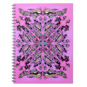 Gothic Lila Mandala Notebook Notizblock (Vorderseite)