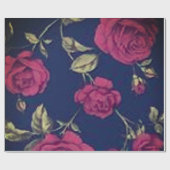 Gothic Lila Rose Tissue Paper Geschenkpapier (Flach)