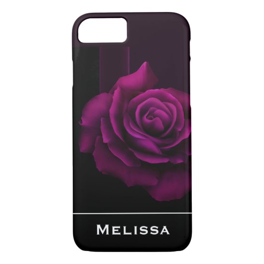 Gothic Lila Rote Rose Blume Case-Mate iPhone Hülle (Rückseite)