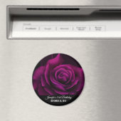 Gothic Lila-Rote Rose Blume Party Magnet (In Situ (Geschirrspüler))