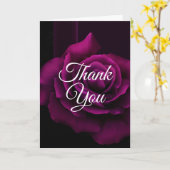 Gothic Lila-Rote Rose Blume Party Vielen Dank Karte (Gelbe Blume)