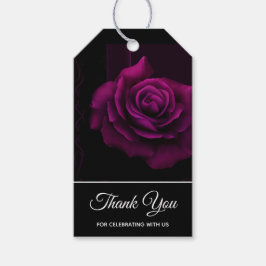 Gothic Lila-Rote Rose Blume Vielen Dank Geschenkanhänger