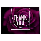 Gothic Lila-Rote Rose Blume Vielen Dank Große Geschenktüte (Vorderseite)