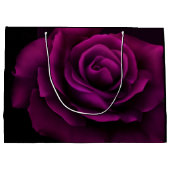 Gothic Lila-Rote Rose Blume Vielen Dank Große Geschenktüte (Rückseite)