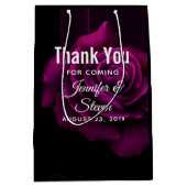 Gothic Lila-Rote Rose Blume Vielen Dank Mittlere Geschenktüte (Vorderseite)