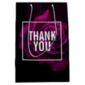 Gothic Lila-Rote Rose Blume Vielen Dank Mittlere Geschenktüte (Vorderseite)