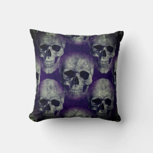 Gothic Lila Skull Kissen