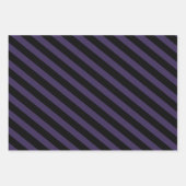 Gothic lila und schwarz Streifen Geschenkpapier Set (Vorderseite 3)