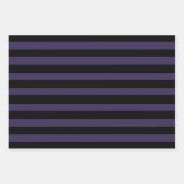 Gothic lila und schwarz Streifen Geschenkpapier Set (Vorderseite 2)