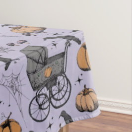 Gothic Lila Viktorianisches Baby Carriage Hallowee Tischdecke