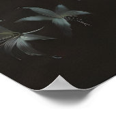 Gothic Lilies Flowers Candlelight Castle Art, Dark Poster (Ecke)