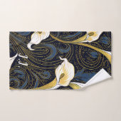 Gothic Lily Floral Monogram Handtuch (Handtuch)