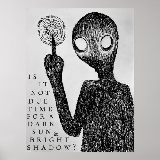 Gothic Line Art Original Design Dark Shadows Poster (Vorne)