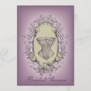 Gothic Lingerie Party Vintag Corset Brautparty Einladung