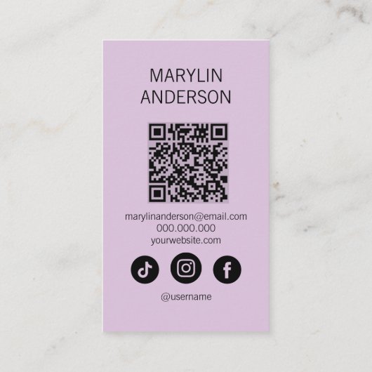 Gothic Lip Gloss Flasche Klein Visitenkarte (Rückseite)