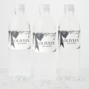 Gothic Little Boo Baby Shower Wasserflaschenetikett