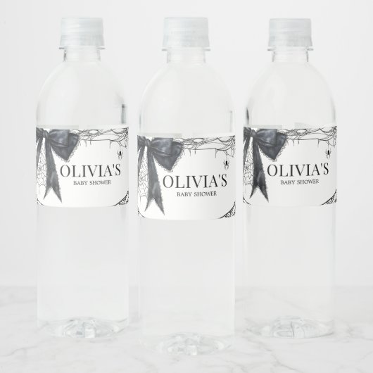 Gothic Little Boo Baby Shower Wasserflaschenetikett (Flaschen)