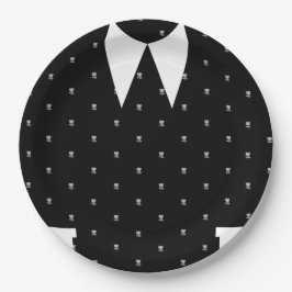 Gothic Little Girl in schwarzem Kleid Geburtstag Pappteller