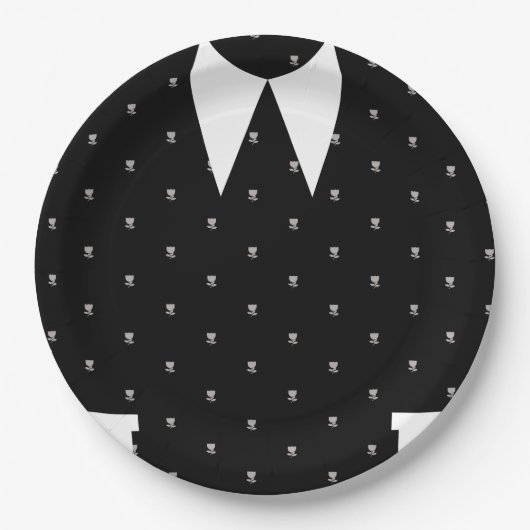 Gothic Little Girl in schwarzem Kleid Geburtstag Pappteller (Vorderseite)