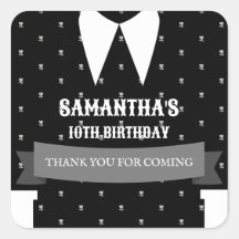 Gothic Little Girl in schwarzem Kleid Geburtstag