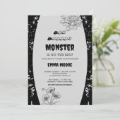 Gothic Little Monster Baby Shower Design Einladung (Stehend Vorderseite)