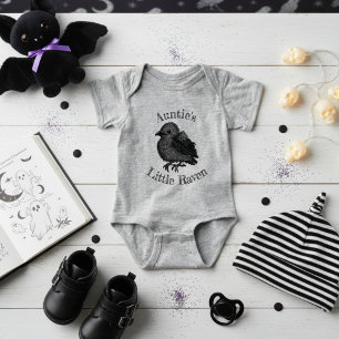 Gothic Little Raven Black Baby Bird Baby Strampler