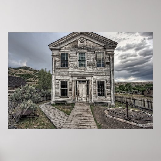 GOTHIC LODGE and SCHOOL - BANNACK MONTANA Poster (Vorne)