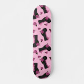 Gothic Lolita Boot Pink Rose Muster Skateboard (Vorne)