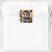 Gothic Lolita Cat Quadratischer Aufkleber (Tasche)
