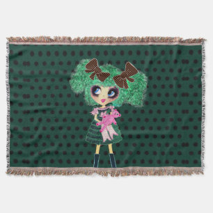 Gothic Lolita Kind smarald und schwarz Decke