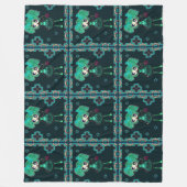 Gothic Lolita Kind smarald und schwarz Fleecedecke (Vorderseite)