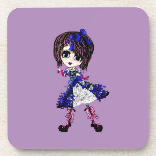 Gothic Lolita Saphire Blue Girls Untersetzer
