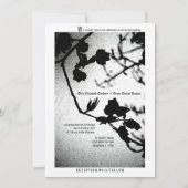 Gothic Love Birds Silhouetten Hochzeit Einladungen (Rückseite)