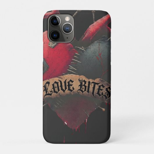 Gothic "Love Bites" Anatomische Herz-Illustration Case-Mate iPhone Hülle (Rückseite)