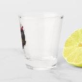 Gothic "Love Bites" Anatomische Herz-Illustration Schnapsglas (Rechts)