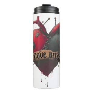 Gothic "Love Bites" Anatomische Herz-Illustration Thermosbecher