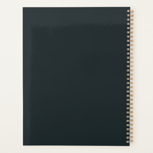 Gothic Luna Moth Floral Moon Personalisierter Name Planer (Rückseite)