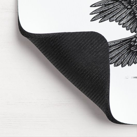 Gothic Lustig F-Caw-F Krähe Humor Essential Ästhet Mousepad (Ecke)