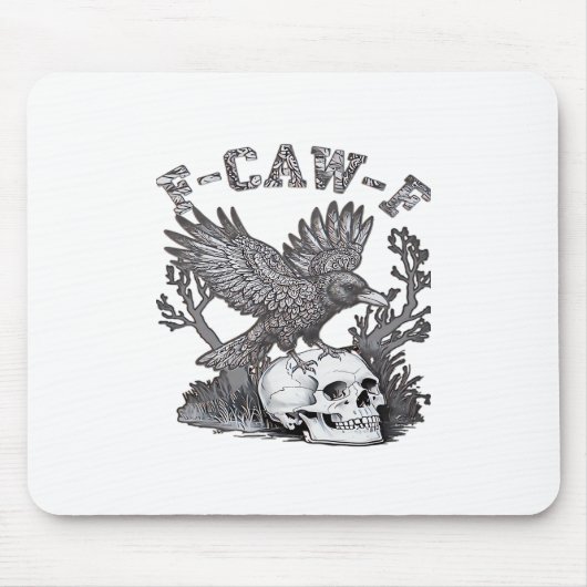 Gothic Lustiger F-Caw-F Humor Krähe Essential Retr Mousepad (Vorne)
