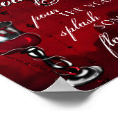Gothic Luxe | Black and Red Bloody Mary Drink Poster (Ecke)