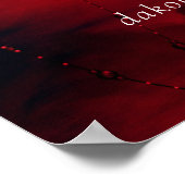 Gothic Luxe | Black Red Bloody Tropfen Gore Willko Poster (Ecke)